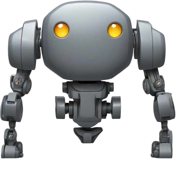 It is directly inspired by the design of chassis for competition robots. The image presents a stylized abstraction of a chassis, with straight and angular lines that evoke the robust and modular structure of robots. A contour that simulates the shape of a chassis stands out, with defined corners and strokes that recall the mounting plates and supports of a robot. dark gray, complementing the technological and structural image of the logo. emoji