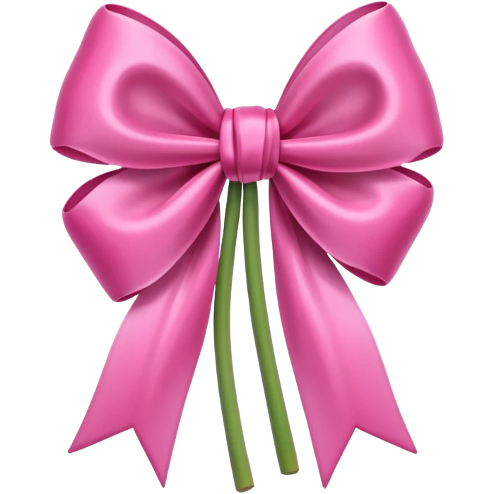 Pink tulips with a bow emoji