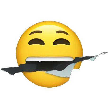 Broken windsheild emoji