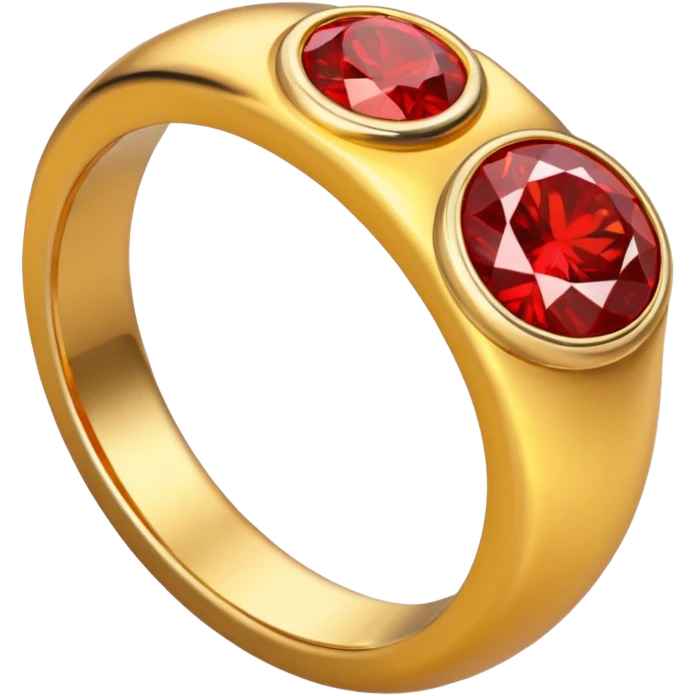 red ring marry red diamond metal prata emoji