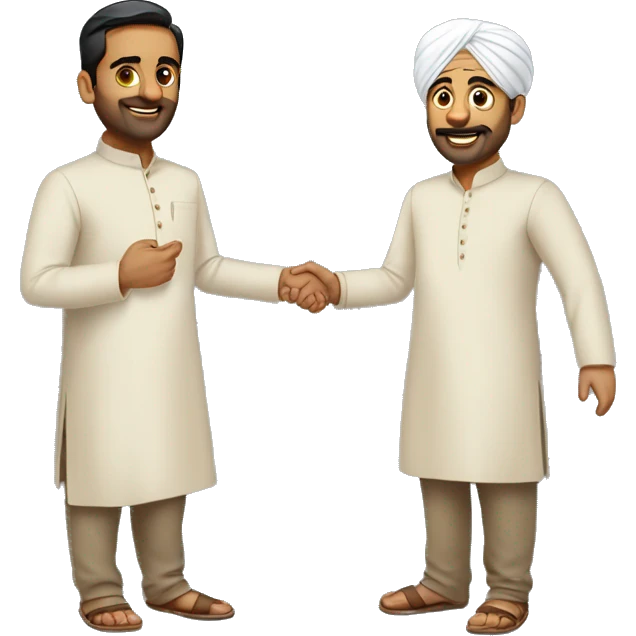An Indian politician handsome wearing a kurta pajama full image emoji