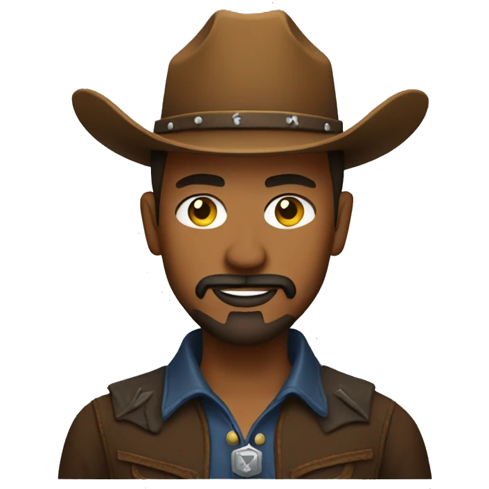 Cowboy with a goatee  emoji