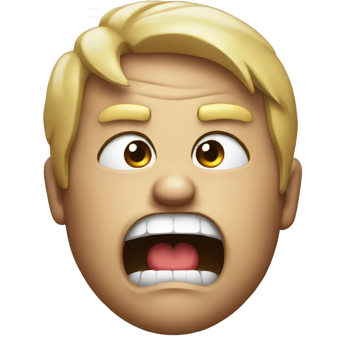 angryface with mouth open emoji