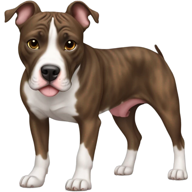 Brindle (no white) pitbull emoji