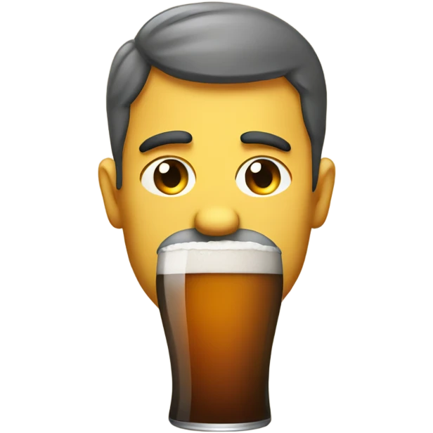 Sad beer emoji
