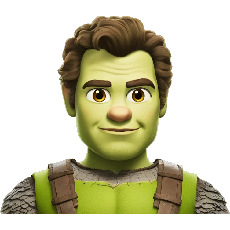 Shrek as Henry Cavill emoji