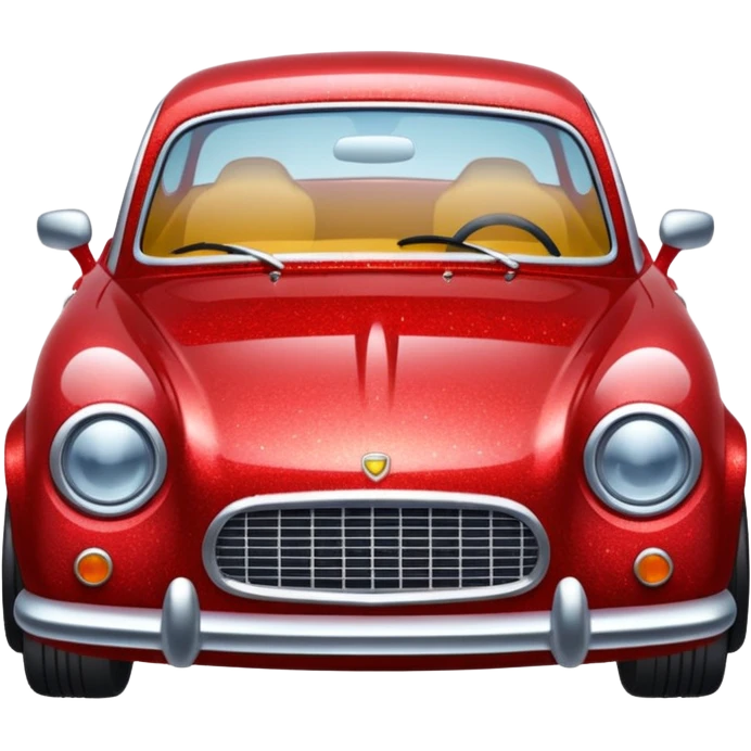 red glitter car emoji