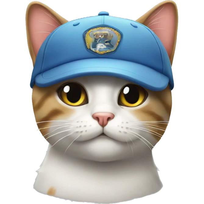 Cap cat emoji