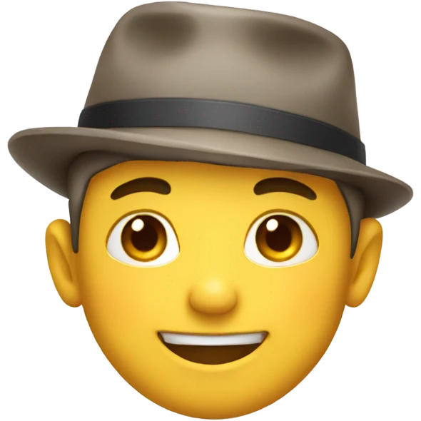 smiling boy in hat emoji