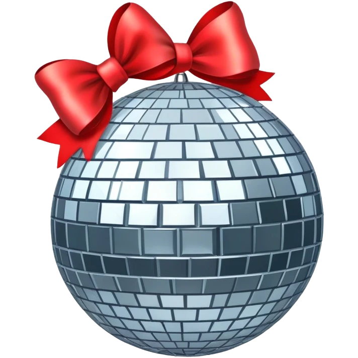 Disco ball with bow emoji