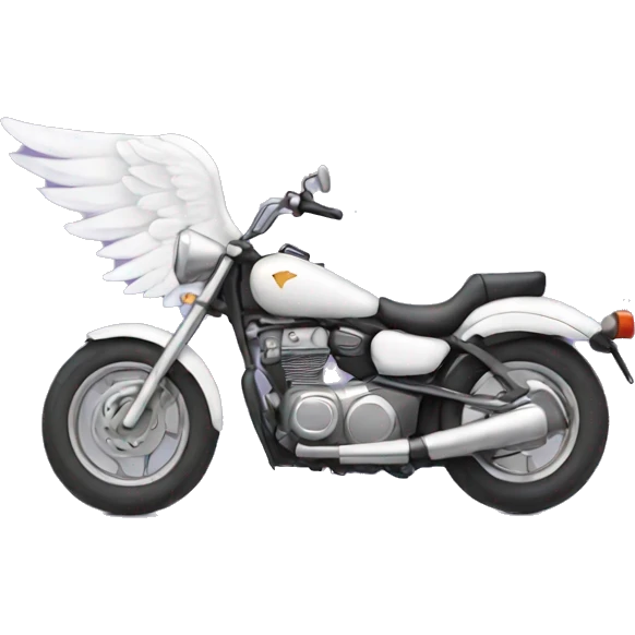 Motorcycle with angel wings  emoji