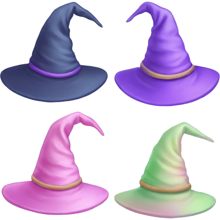 pastel witch hat emoji
