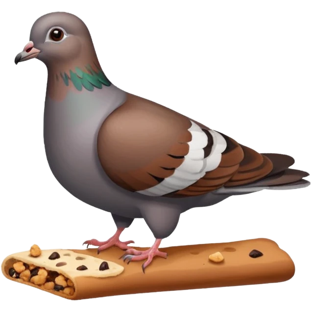 Pigeon + crumb trail, Street Wildlife. emoji
