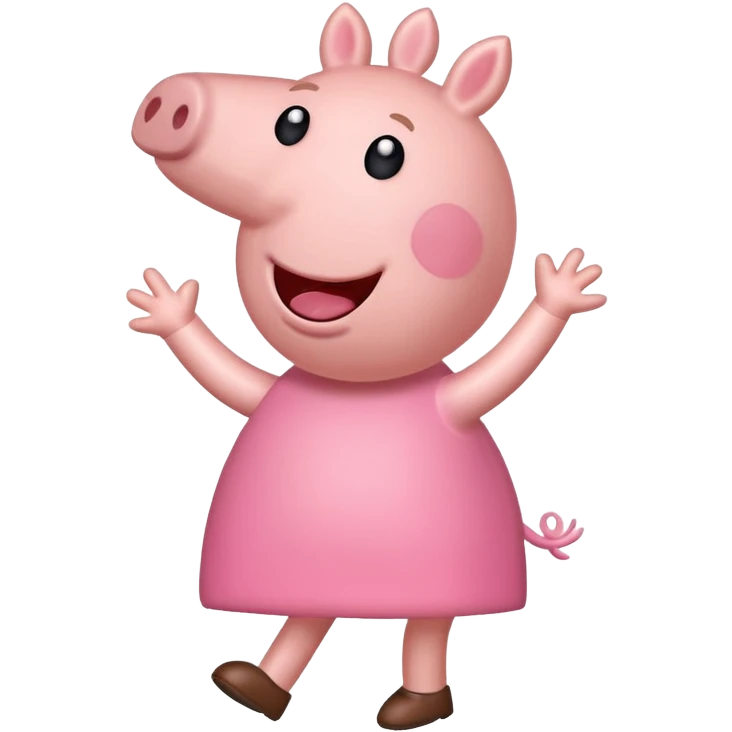 Peppa pig doing the griddy emoji