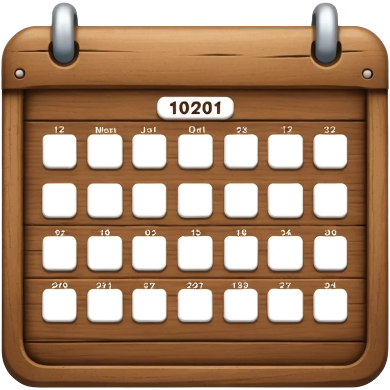 calendar wood emoji