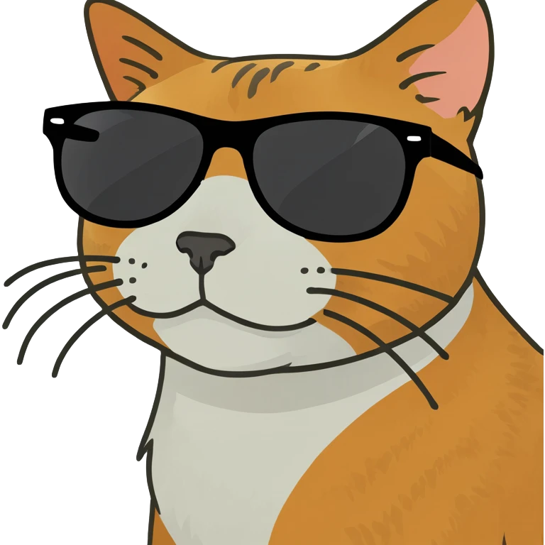 Cat with sunglasses emoji