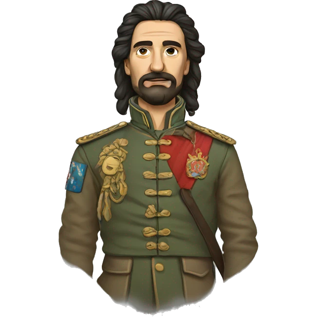contemporary bulgarian pseudo-patriot with portrait tattoos of revolutionaries emoji