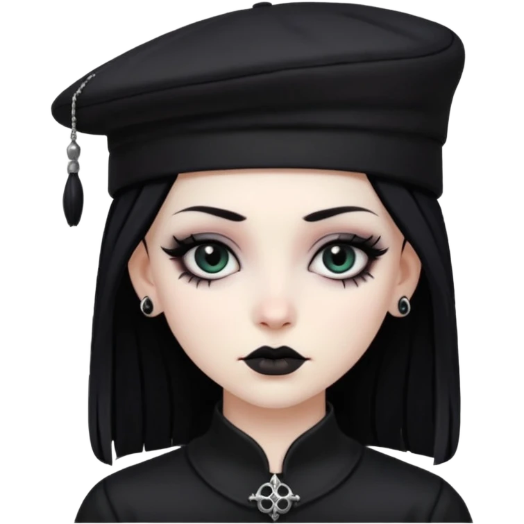 goth in hat emoji