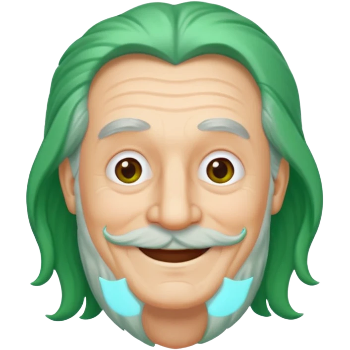 long green haired grandpa emoji