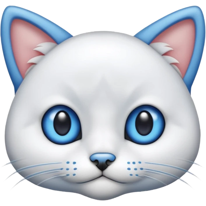 creame un gato cachorro blanco emoji