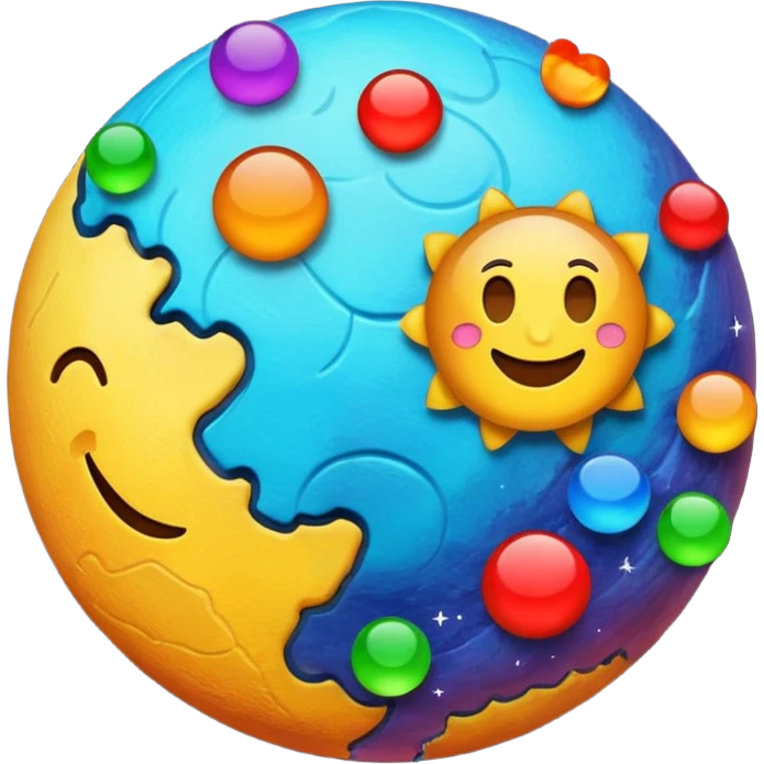 Has un planeta de emojis  emoji