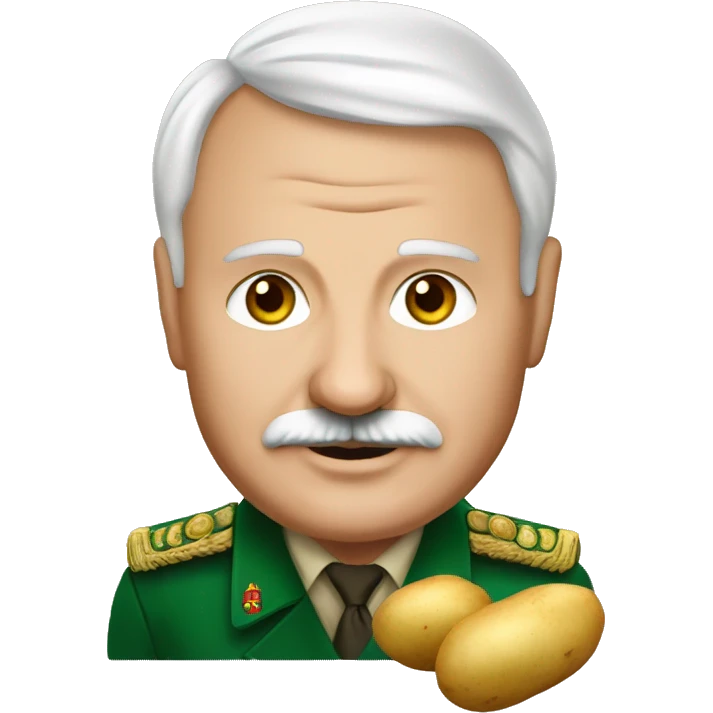 Lukashenko with potatoes in his hands emoji