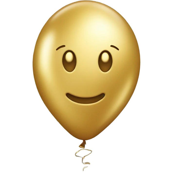 Star as a realistic gold balloon emoji