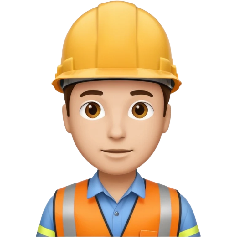 engineer in hard hat top view emoji