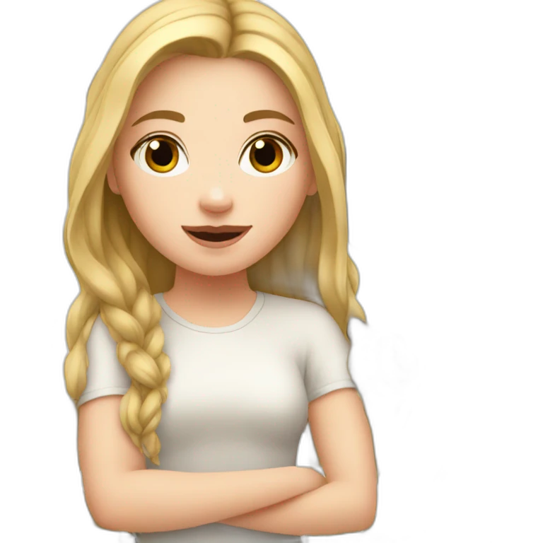 white girl in wild with animals emoji