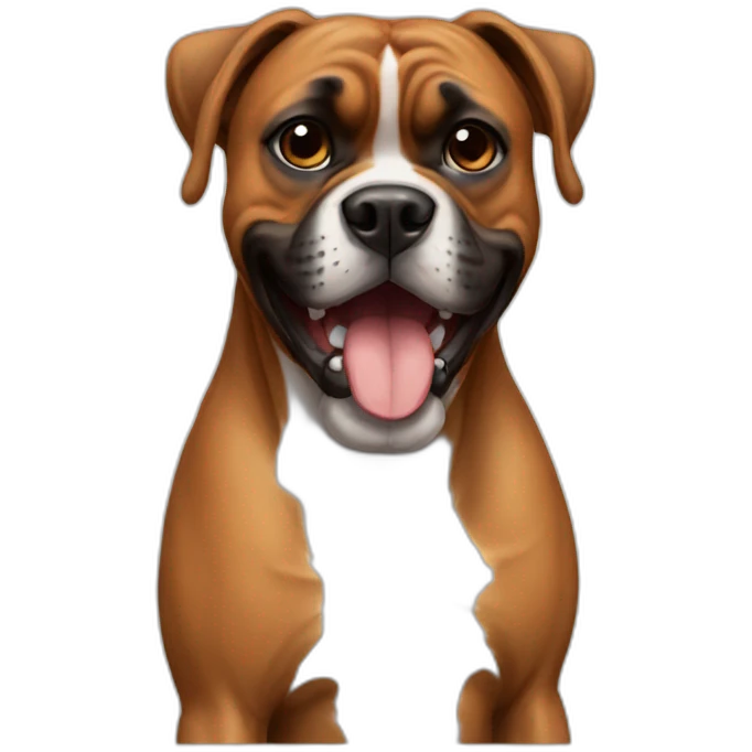 Boxer dog smile emoji