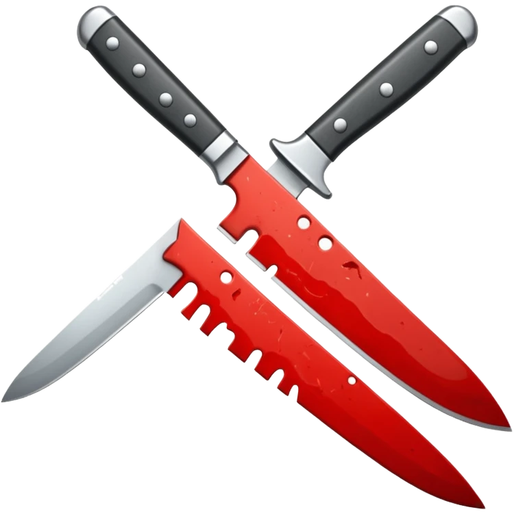 Knife – Bloody kitchen knife glinting emoji