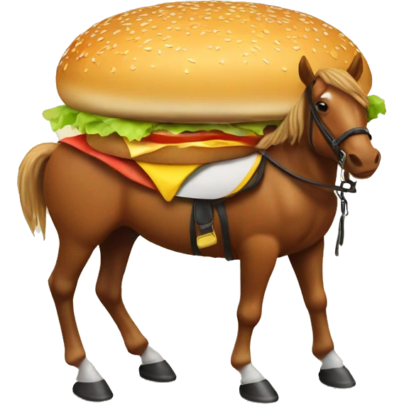 Burger on a horse  emoji