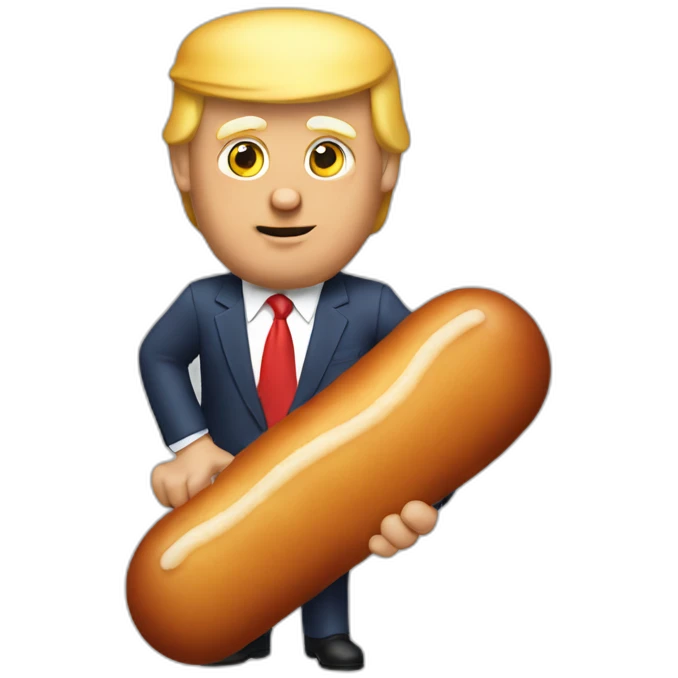 trump-holding-his-sausage emoji