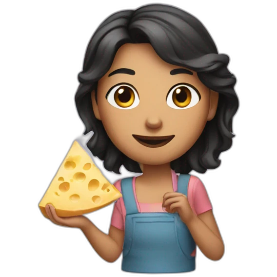 Alina with cheese emoji