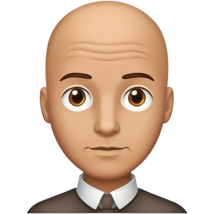 Bald man wearing a wig emoji