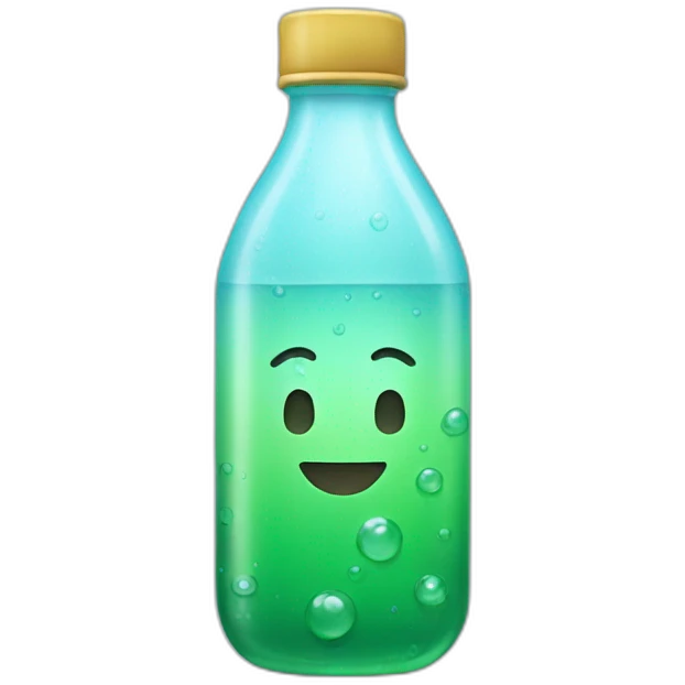 Bottle with dew emoji