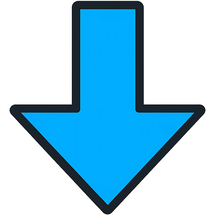 blue arrow pointing down emoji