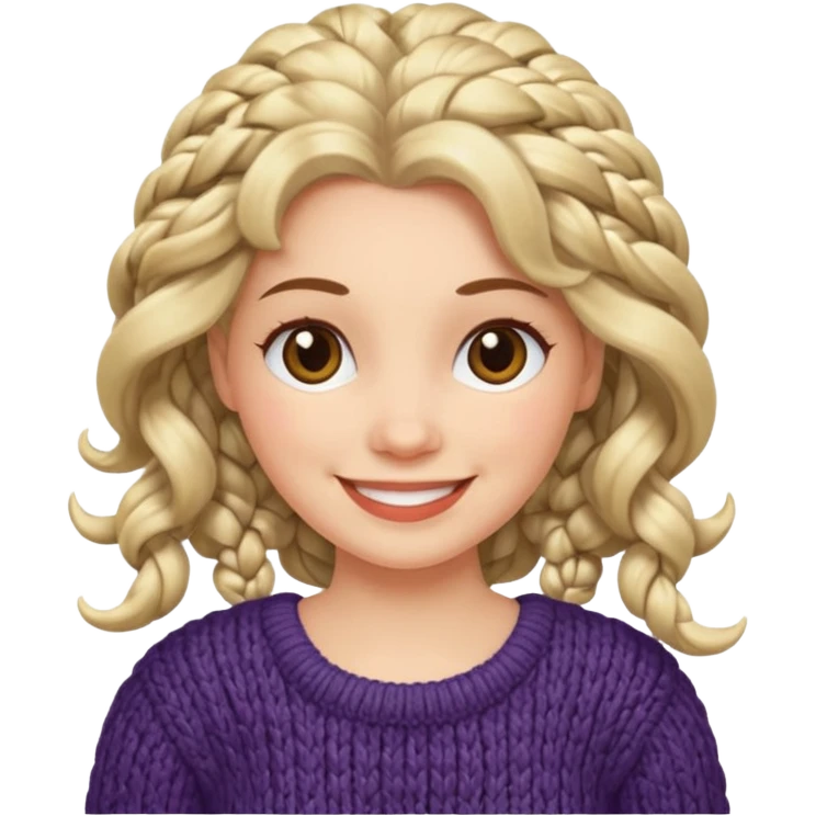 Knitted hair woman emoji