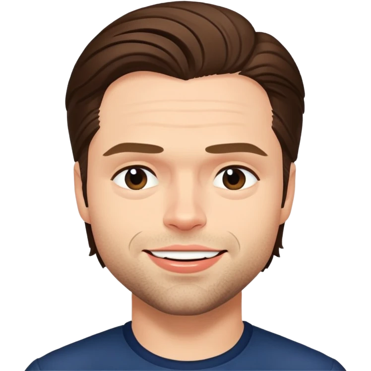 face of Sebastian Stan, winking emoji