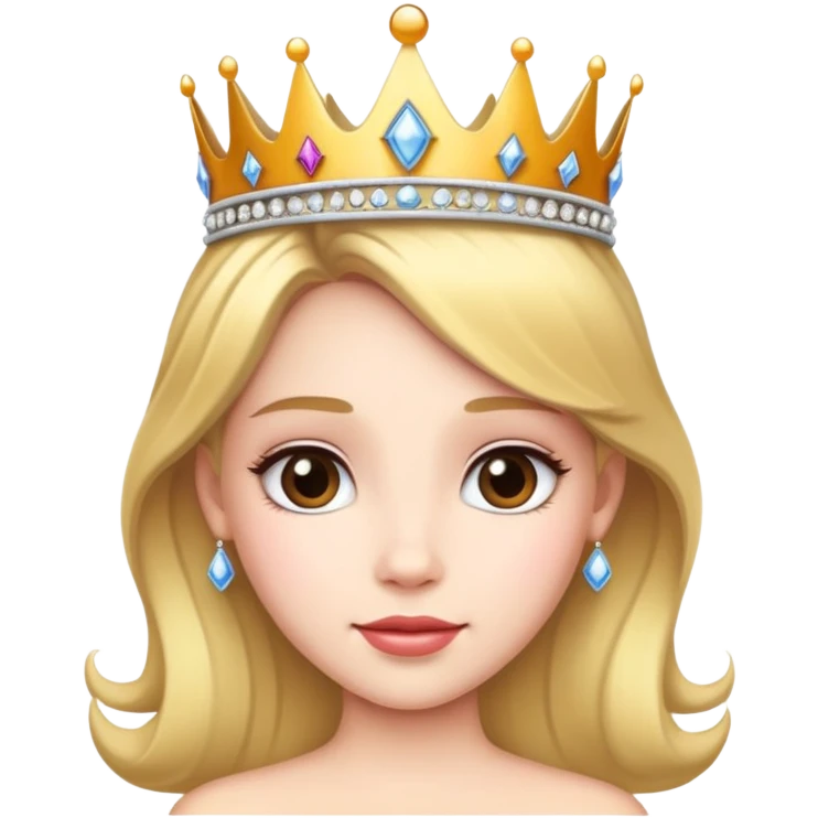 princess with crown and tiara emoji