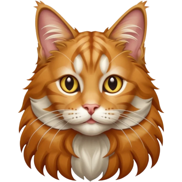 maine coon roux et gris rayé emoji