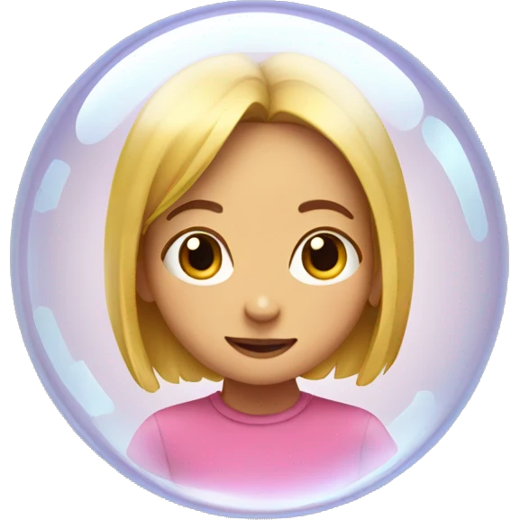 girl inside of a bubble emoji
