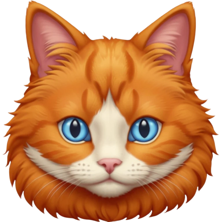 a ginger cat with blue, cunning eyes emoji
