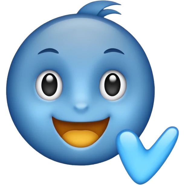 Blue tick emoji