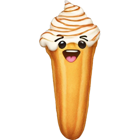 Filled cream churro emoji