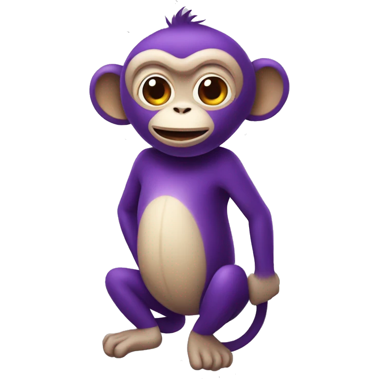 Monkey with a eggplant emoji