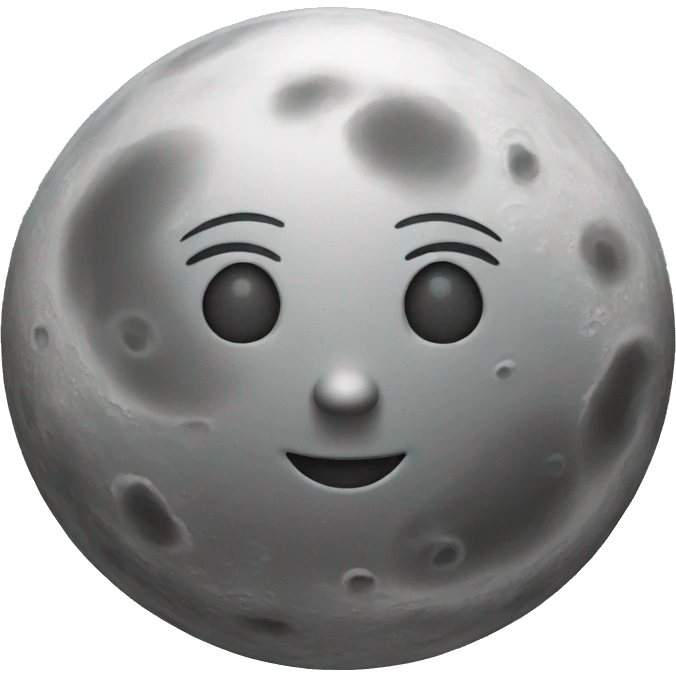 Moon silver emoji