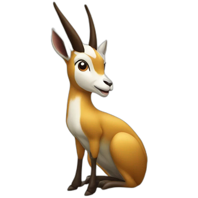 Springbok sitting on a rooster emoji