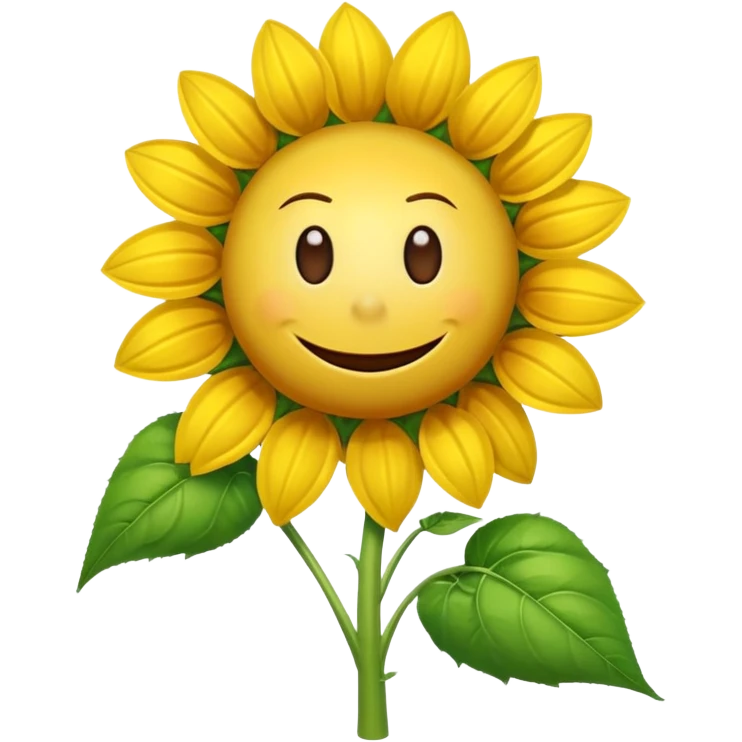 An exact  picture of the sunflower from Plants vs. Zombies emoji