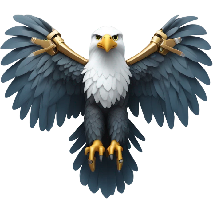 A eagle with drone wings emoji